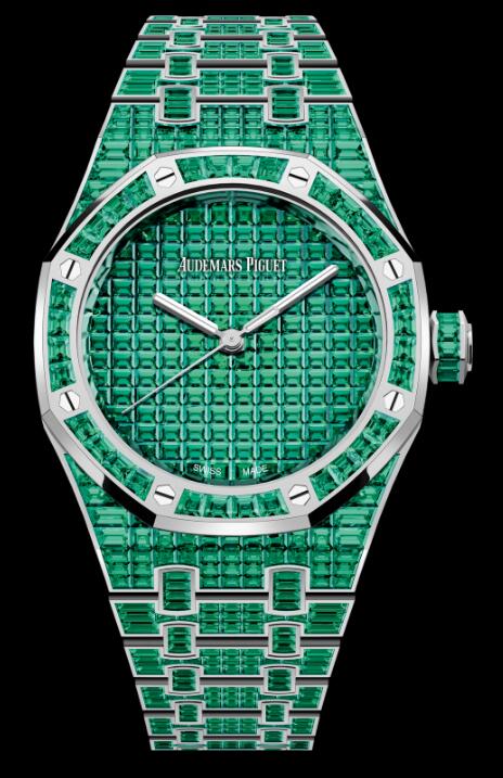 Audemars Piguet Replica Watch ROYAL OAK SELFWINDING EMERALD "50TH ANNIVERSARY" 15554BC.EE.1274BC.01